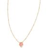 Kendra Scott Framed Tess Satellite Pendant Necklace, Fashion Jewelry for Women(GOLD LUSTER – ROSE PINK OPAL)