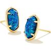 Kendra Scott Grayson Stone Stud Earrings(Gold Cobalt Blue Kyocera Opal)