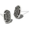 Kendra Scott Grayson Stone Stud Earrings(RHODIUM – PLATINUM DRUSY)
