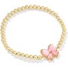 Kendra Scott Haley Bow Stretch Bracelet, Fashion Jewelry for Women(GOLD – BLUSH IVORY MOTHER OF PEARL)