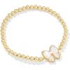 Kendra Scott Haley Bow Stretch Bracelet, Fashion Jewelry for Women(GOLD – IVORY MOTHER OF PEARL)