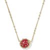 Kendra Scott Lady Bug Short Pendant Necklace(GOLD-RED MAGNESITE)