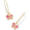 Kendra Scott Mae Butterfly Wire Drop Earrings, Fashion Jewelry for Women(GOLD – AZALEA PINK MIX)