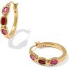 Kendra Scott Mini Elisa Hoop Earrings, Fashion Jewelry for Women(GOLD – PINK MIX)