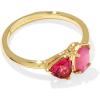Kendra Scott Tatum Band Ring, Fashion Jewelry for Women(Gold Pink Mix)