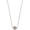 Kendra Scott Tess Pendant Necklace for Women, Fashion Jewelry(RHODIUM – PLATINUM DRUSY)