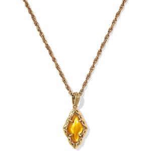 Kendra Scott Adeline Short Pendant Necklace, Fashion Jewelry for Women(MARBLED AMBER ILLUSION)