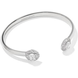 Kendra Scott Bella Cuff Bracelet, Fashion Jewelry for Women(RHODIUM – WHITE CZ)