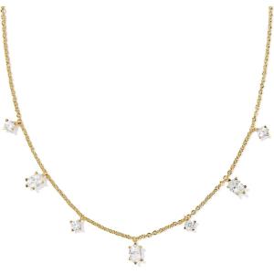 Kendra Scott Cailin Delicate Strand Necklace, Fashion Jewelry for Women(GOLD – WHITE CUBIC ZIRCONIA)