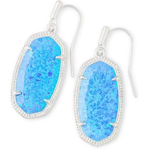 Kendra Scott Dani Drop Earrings for Women, Fashion Jewelry(RHODIUM – OCEAN KYOCERA OPAL)