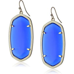 Kendra Scott Danielle Statement Earrings for Women, Fashion Jewelry(Cobalt Glass/Gold plated)