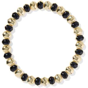Kendra Scott Daphne Enamel Stretch Bracelet, Fashion Jewelry for Women(BLACK ENAMEL)