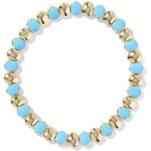 Kendra Scott Daphne Enamel Stretch Bracelet, Fashion Jewelry for Women(Gold Light Blue Enamel)