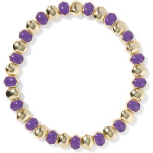Kendra Scott Daphne Enamel Stretch Bracelet, Fashion Jewelry for Women(Gold Purple Enamel)