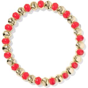 Kendra Scott Daphne Enamel Stretch Bracelet, Fashion Jewelry for Women(RED ENAMEL)