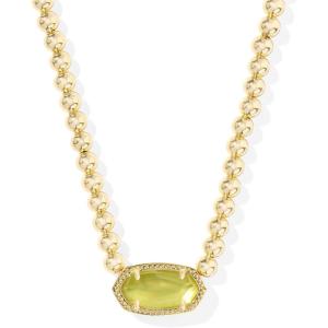 Kendra Scott Elisa Beaded Necklace, Fashion Jewelry for Women(CHARTREUSE GREEN MOTHER OF PEARL)