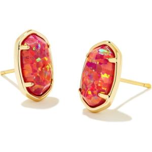 Kendra Scott Grayson Stone Stud Earrings(Gold Berry Kyocera Opal)