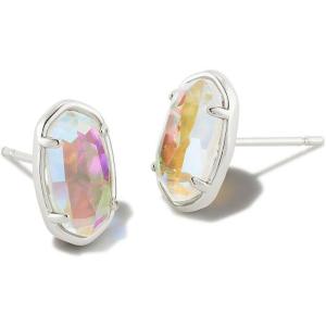 Kendra Scott Grayson Stone Stud Earrings(RHODIUM – DICHROIC GLASS)