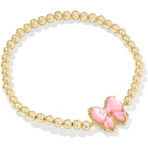 Kendra Scott Haley Bow Stretch Bracelet, Fashion Jewelry for Women(GOLD – BLUSH IVORY MOTHER OF PEARL)