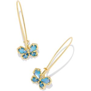 Kendra Scott Mae Butterfly Wire Drop Earrings, Fashion Jewelry for Women(GOLD – INDIGO WATERCOLOR ILLUSION)