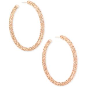 Kendra Scott Maggie 2.5″ Hoop Earrings for Women, Fashion Jewelry(ROSE GOLD – FILIGREE METAL)