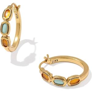 Kendra Scott Mini Elisa Hoop Earrings, Fashion Jewelry for Women(GOLD – MULTI MIX)