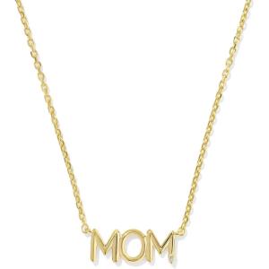Kendra Scott Mom Sparkle Short Pendant Necklace, Demi-Fine Jewelry for Women(18K GOLD VERMEIL)