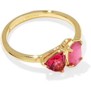 Kendra Scott Tatum Band Ring, Fashion Jewelry for Women(Gold Pink Mix)
