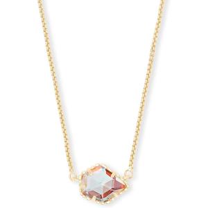 Kendra Scott Tess Pendant Necklace for Women, Fashion Jewelry(GOLD – IRIDESCENT DICHROIC GLASS)