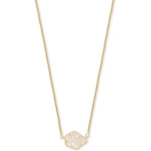 Kendra Scott Tess Pendant Necklace for Women, Fashion Jewelry(GOLD – IRIDESCENT DRUSY)