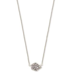 Kendra Scott Tess Pendant Necklace for Women, Fashion Jewelry(RHODIUM – PLATINUM DRUSY)