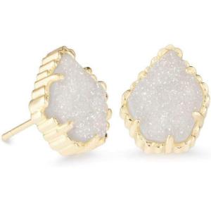 Kendra Scott Tessa Stud Earrings for Women, Fashion Jewelry(GOLD – IRIDESCENT DRUSY)