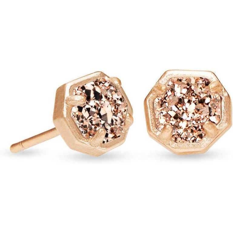 imageKendra Scott Nola Stud Earrings for Women Fashion JewelryROSE GOLD  ROSE GOLD DRUSY
