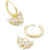 Kendra Scott Blair 14k Gold-Plated Butterfly Huggie Earrings in White Crystal, Fashion Jewelry for Women