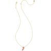 Kendra Scott Candy Cane Pendant Necklace, 14k Gold Plated Brass, Fashion Jewelry for Women