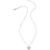 Kendra Scott Delicate Butterfly Sterling Silver-Plated Brass Necklace in White Sapphire