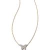 Kendra Scott Butterfly 14k Yellow Gold Necklace in White Diamond, Fine Jewelry for Women