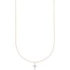 Kendra Scott Cross Necklace in 14k Rose Gold, Fine Jewelry for Women, White Diamond