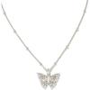 Kendra Scott Delicate Butterfly Sterling Silver-Plated Brass Necklace in White Sapphire