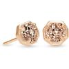 Kendra Scott Nola Stud Earrings for Women, Fashion Jewelry(ROSE GOLD – ROSE GOLD DRUSY)