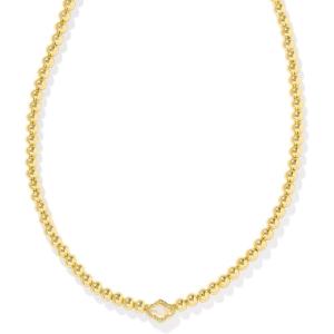 Kendra Scott Abbie Beaded Necklace, Fashion Jewelry for Women(GOLD – NATURAL MOTHER OF PEARL)
