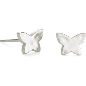 Kendra Scott Lillia Butterfly Stud Earrings in Rhodium-Plated Brass, Fashion Jewelry for Women
