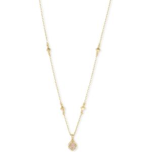 Kendra Scott Nola Pendant Necklace for Women, Fashion Jewelry(GOLD – IRIDESCENT DRUSY)