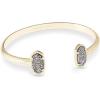 Kendra Scott Elton Cuff Bracelet for Women, Fashion Jewelry(GOLD – PLATINUM DRUSY)