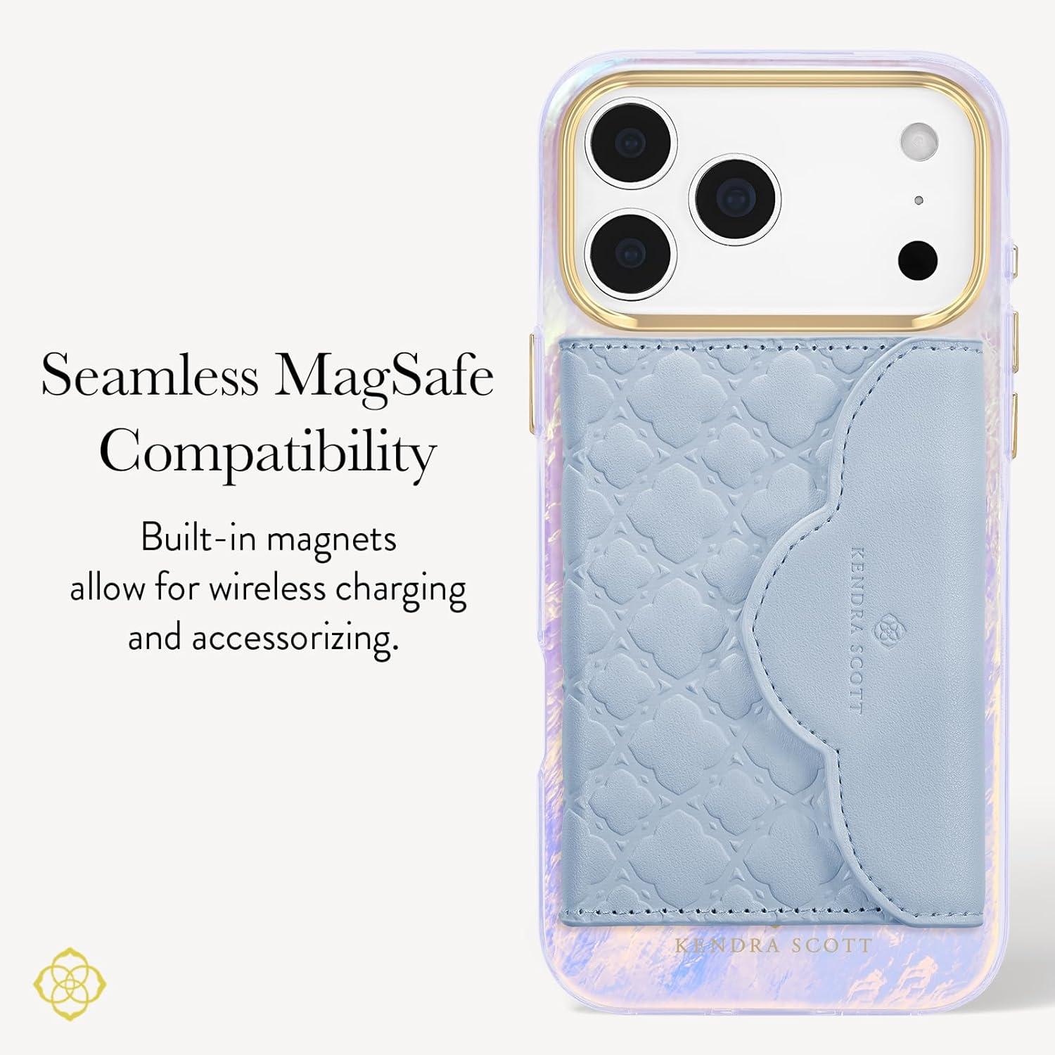 imageKendra Scott iPhone 17 Pro Max Case Compatible with MagSafe Designer Phone Case Blue PearlBlue Pearl