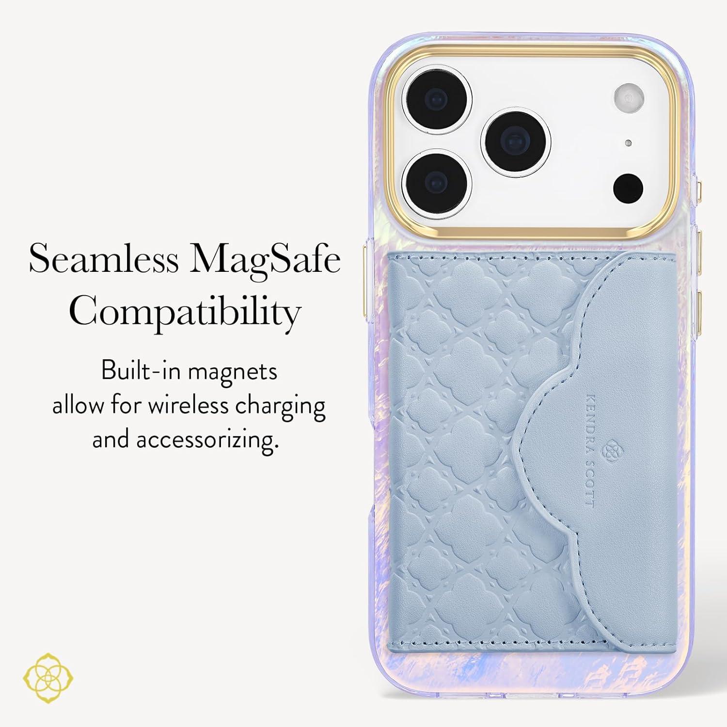 imageKendra Scott iPhone 17 Pro Max Case Compatible with MagSafe Designer Phone Case Blue PearlBlue Pearl