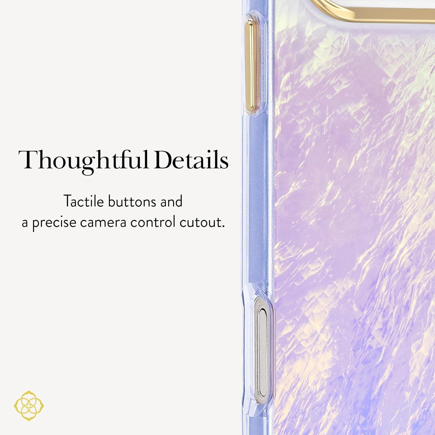 imageKendra Scott iPhone 17 Pro Max Case Compatible with MagSafe Designer Phone Case Blue PearlBlue Pearl