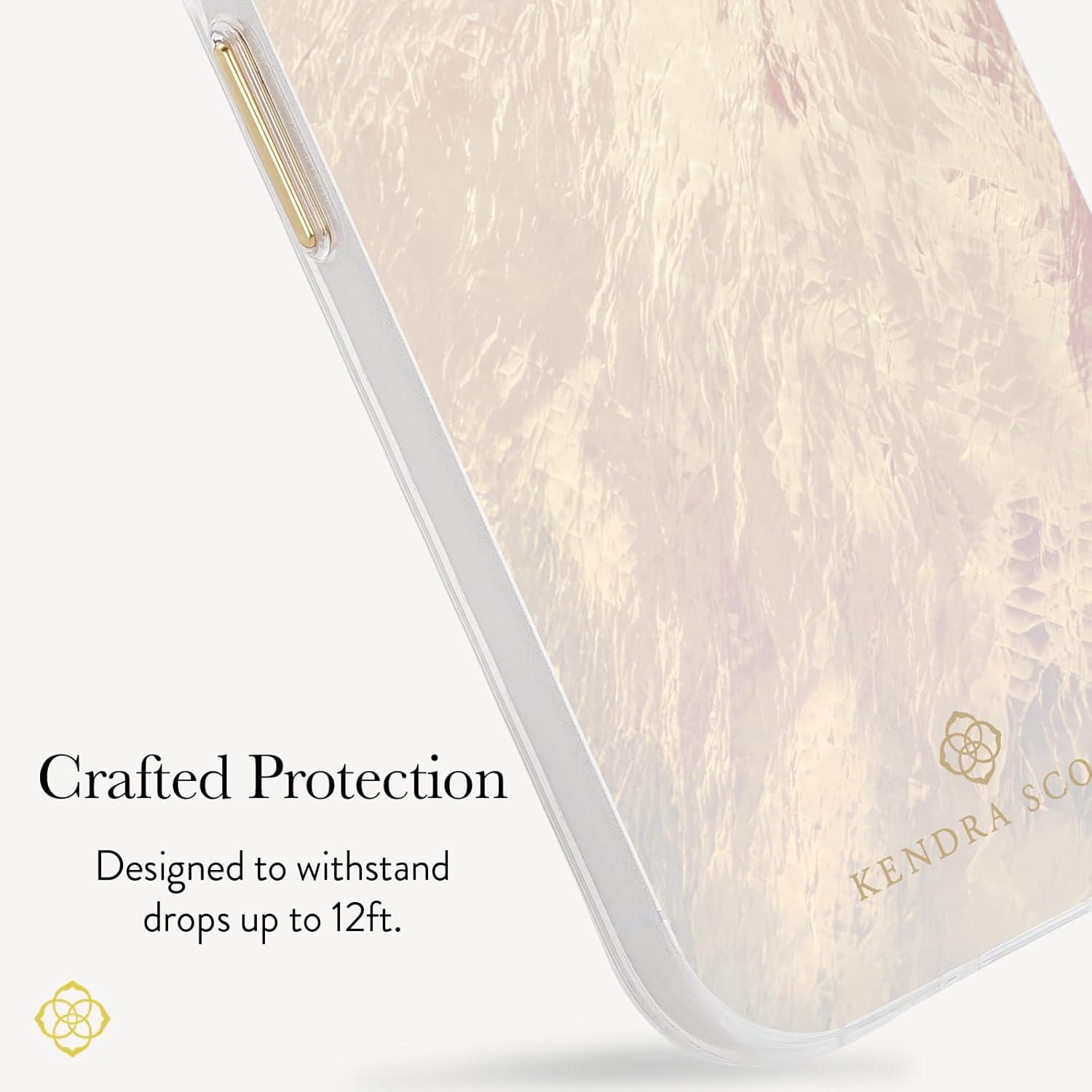 imageKendra Scott iPhone 17 Pro Max Case Compatible with MagSafe Designer Phone Case Blue PearlCream Pearl