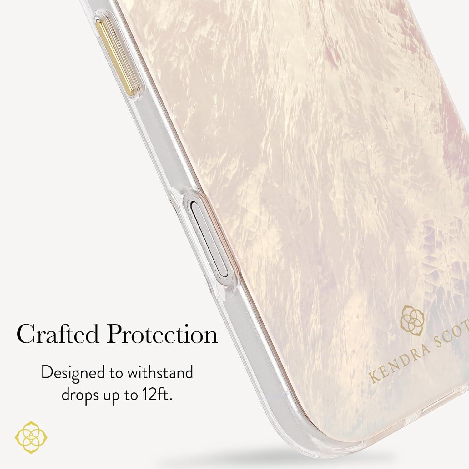 imageKendra Scott iPhone 17 Pro Max Case Compatible with MagSafe Designer Phone Case Blue PearlCream Pearl