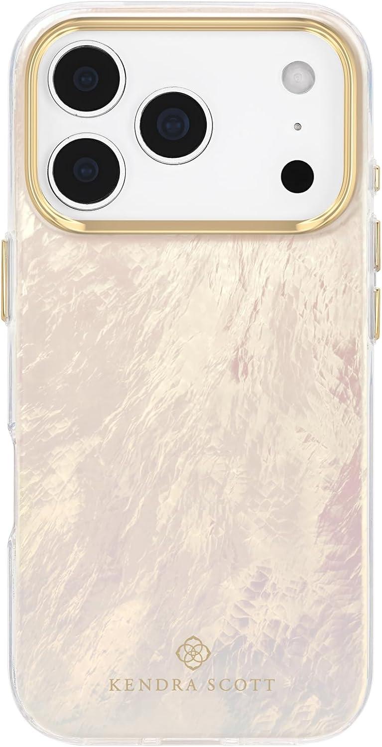 imageKendra Scott iPhone 17 Pro Max Case Compatible with MagSafe Designer Phone Case Blue PearlCream Pearl